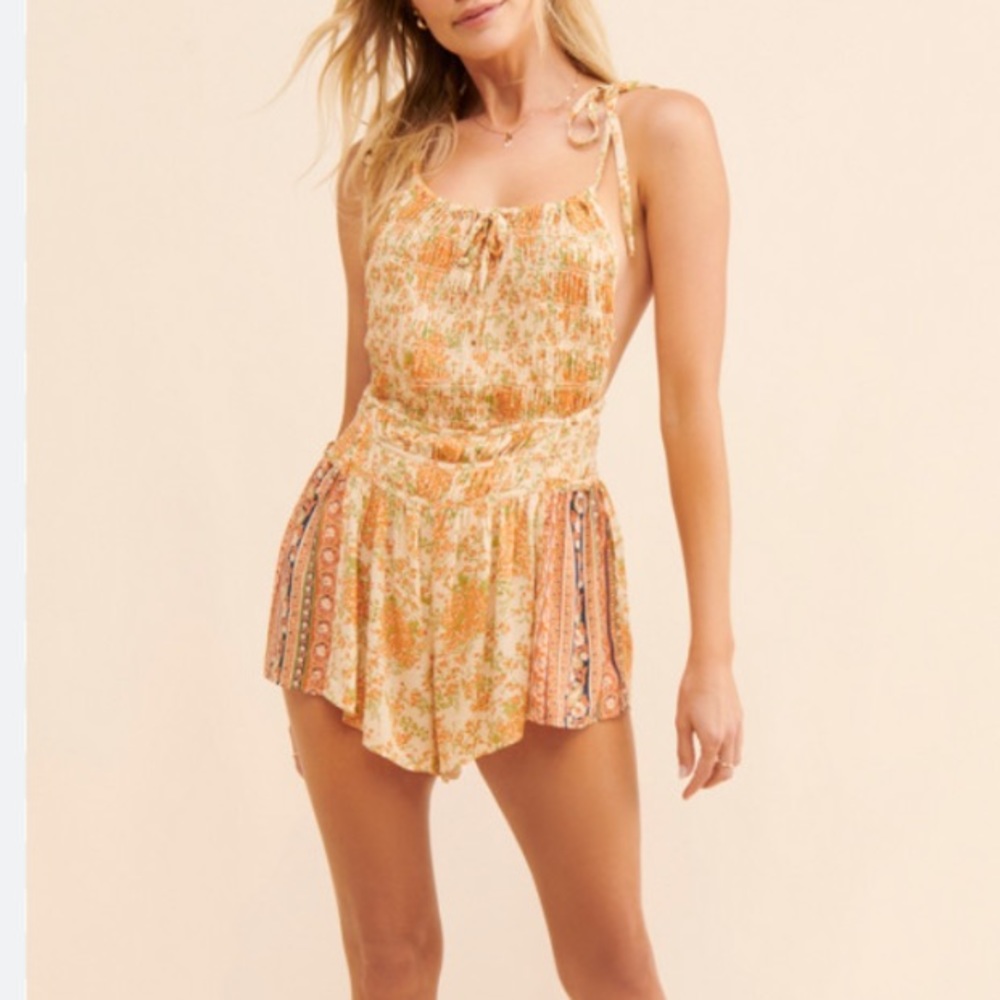 Free People Run Free Ruched Romper